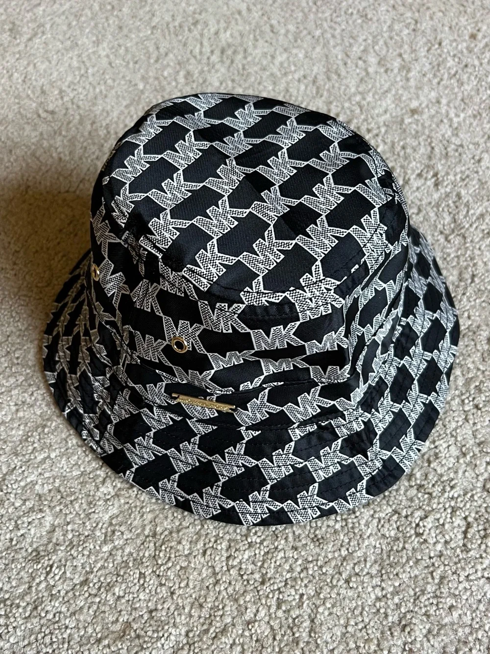 Michael Kors Black and White Logo Bucket Hat